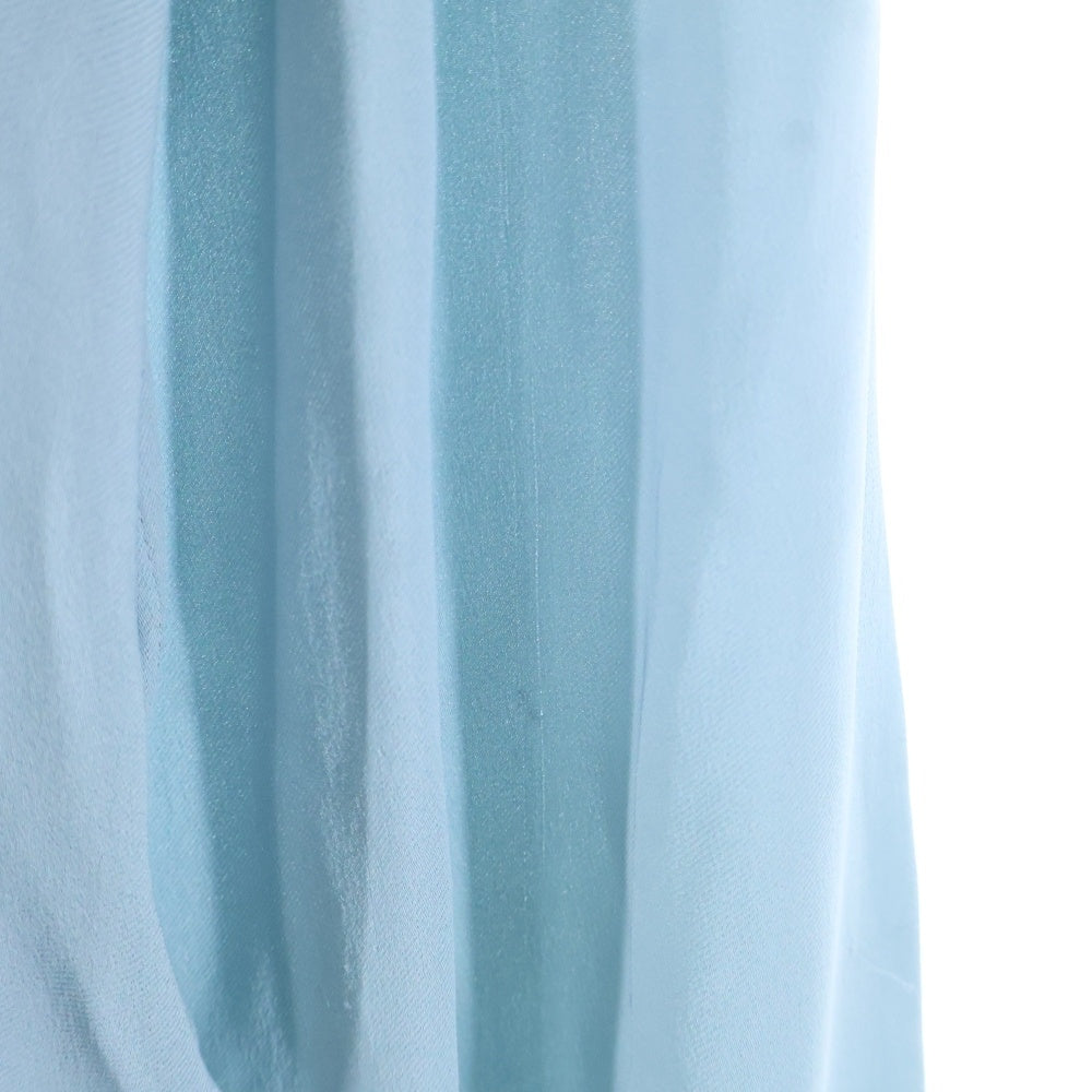 GUCCI(グッチ) BEE 袖口 アップリケ 刺繍 シルク フリル 長袖シャツ ブラウス ライトブルー レディース 662332