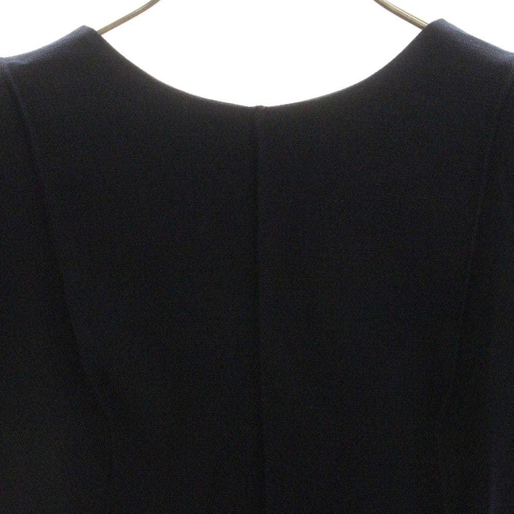 GUCCI(グッチ) GGロゴバックル レーヨン クルーネック 半袖 ミニ ワンピース ゴールド金具 ネイビー レディース 685914