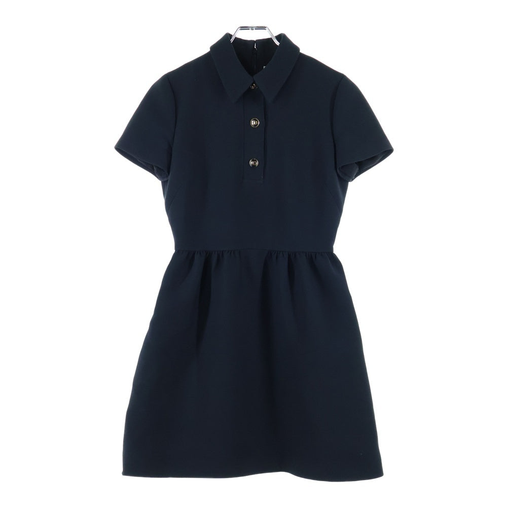 DIOR(ディオール) CDロゴボタン 半袖 ポロシャツ ミニ ワンピース ブラック レディース 111R07A1166