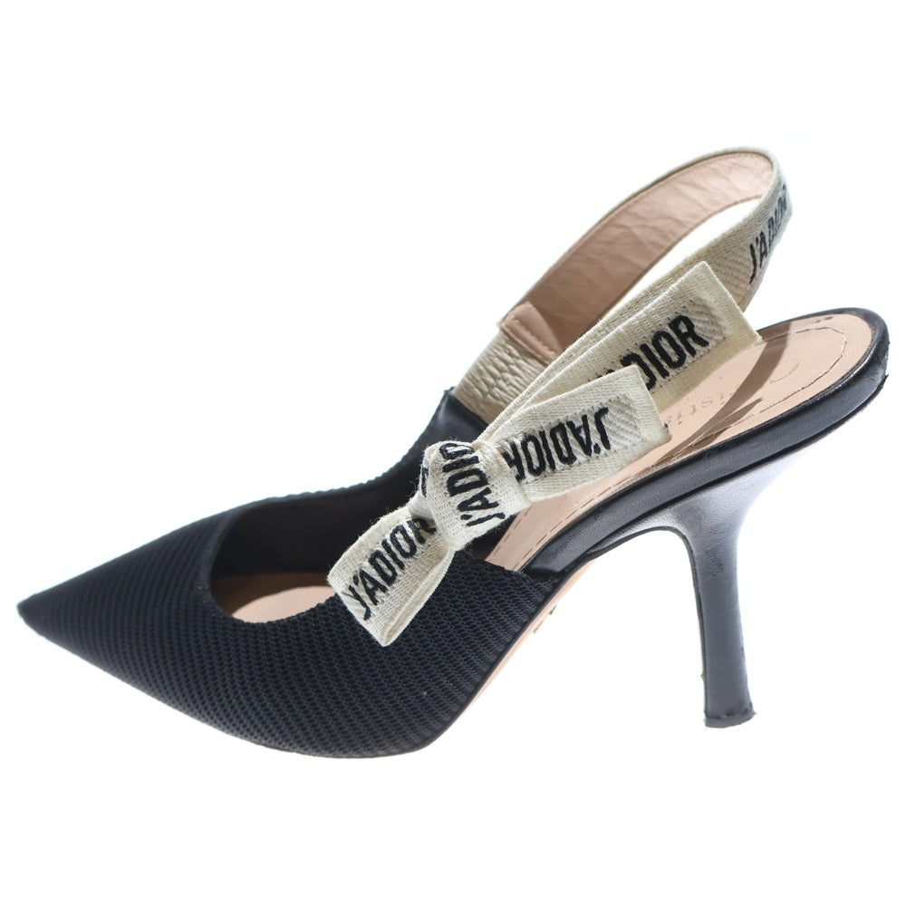 DIOR(ディオール) J'ADIOR ジャディオール ロゴ スリングバック ストラップ ヒール パンプス シューズ ブラック レディース