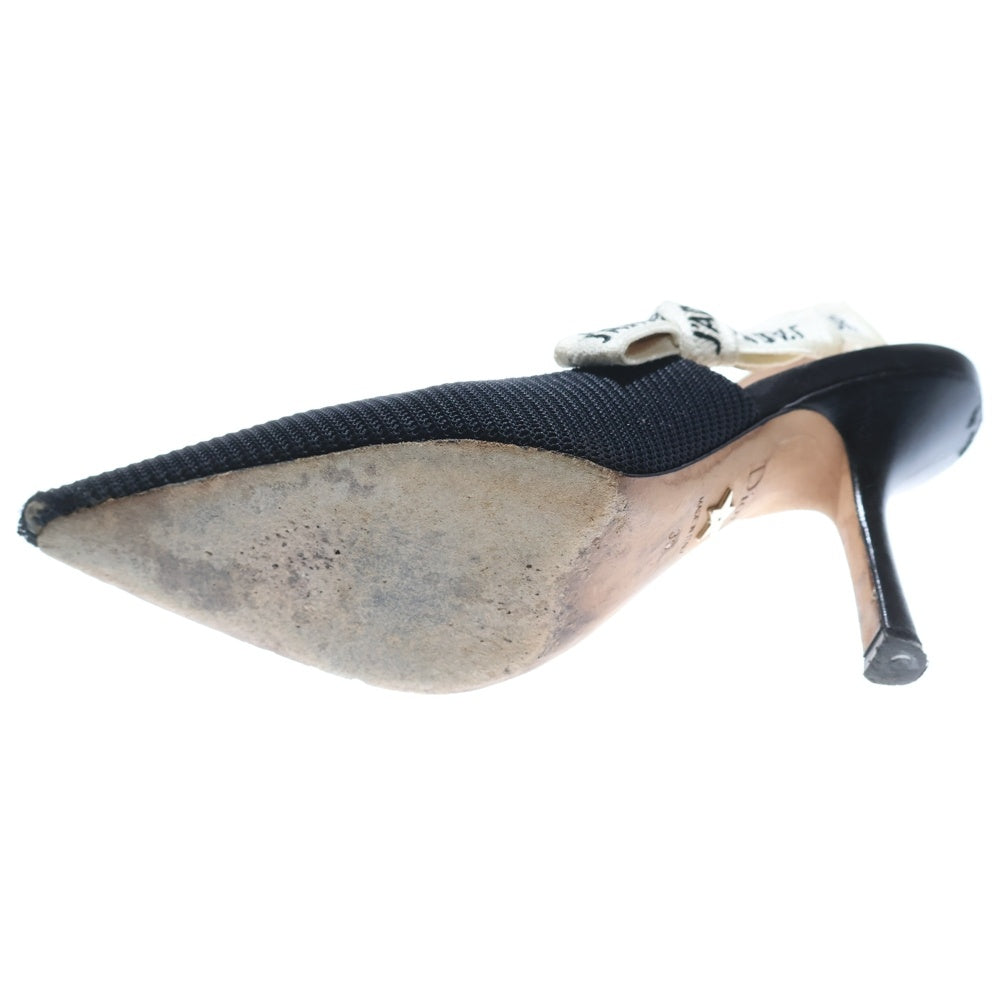 DIOR(ディオール) J'ADIOR ジャディオール ロゴ スリングバック ストラップ ヒール パンプス シューズ ブラック レディース