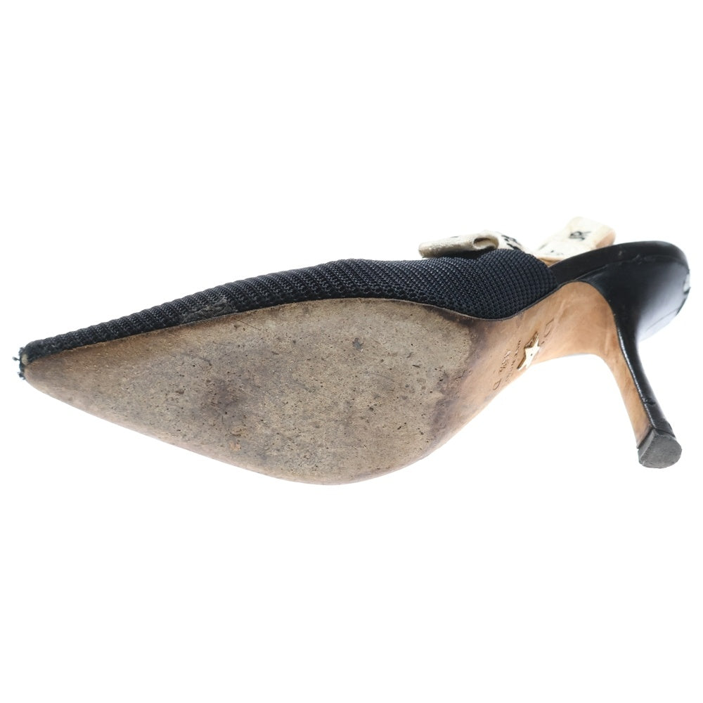 DIOR(ディオール) J'ADIOR ジャディオール ロゴ スリングバック ストラップ ヒール パンプス シューズ ブラック レディース