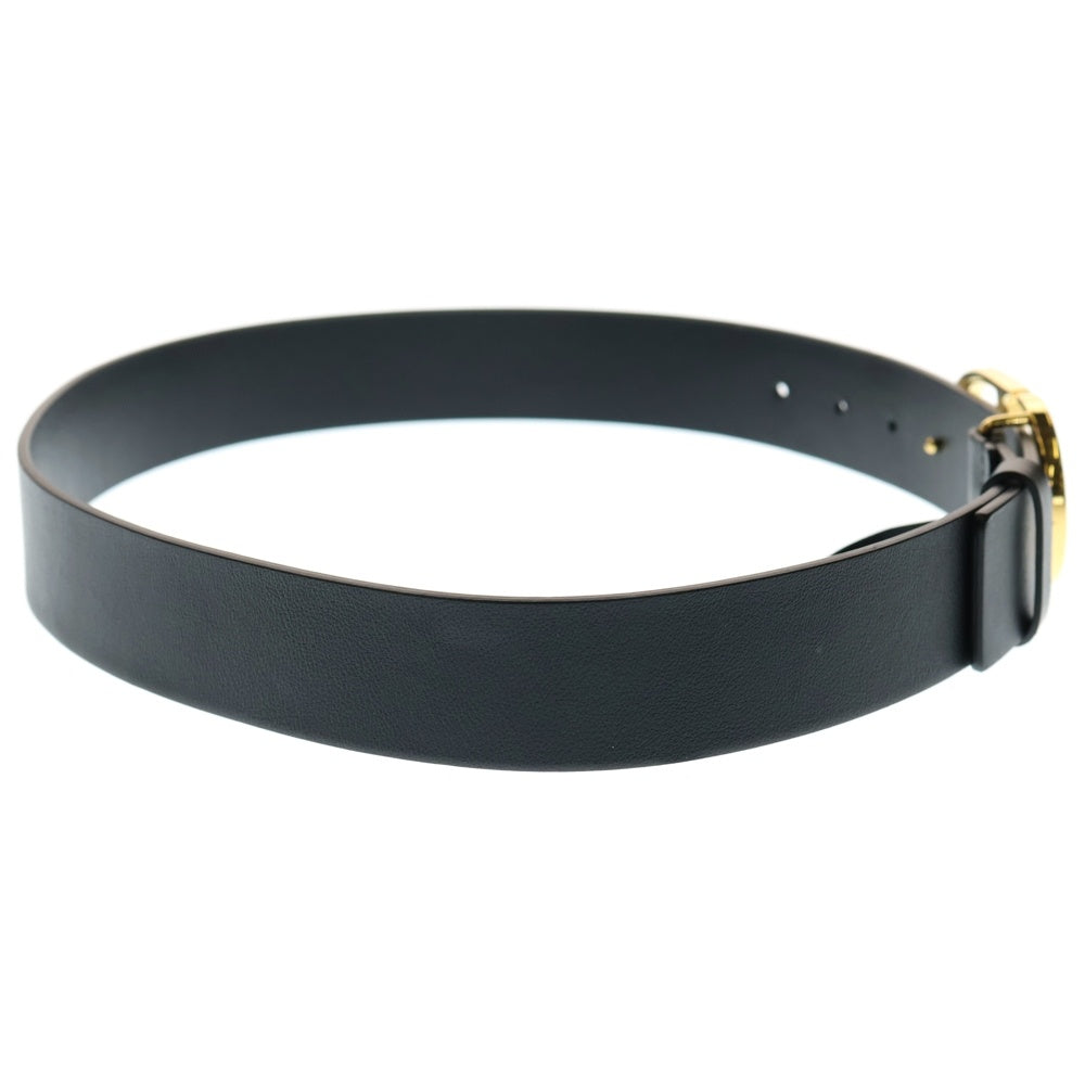 DIOR(ディオール) CDロゴ バックル レザー ベルト ブラック/ゴールド 23-MA-0211