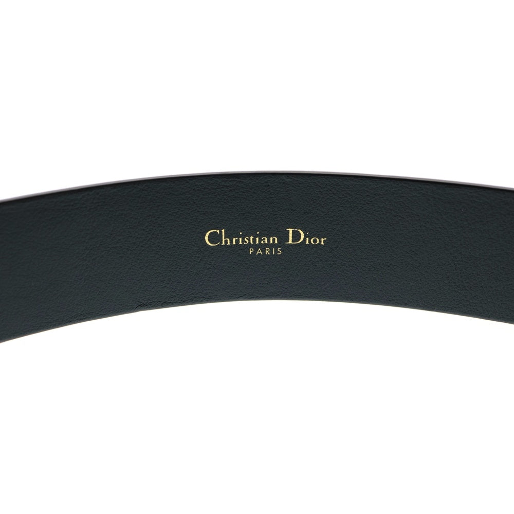 DIOR(ディオール) CDロゴ バックル レザー ベルト ブラック/ゴールド 23-MA-0211