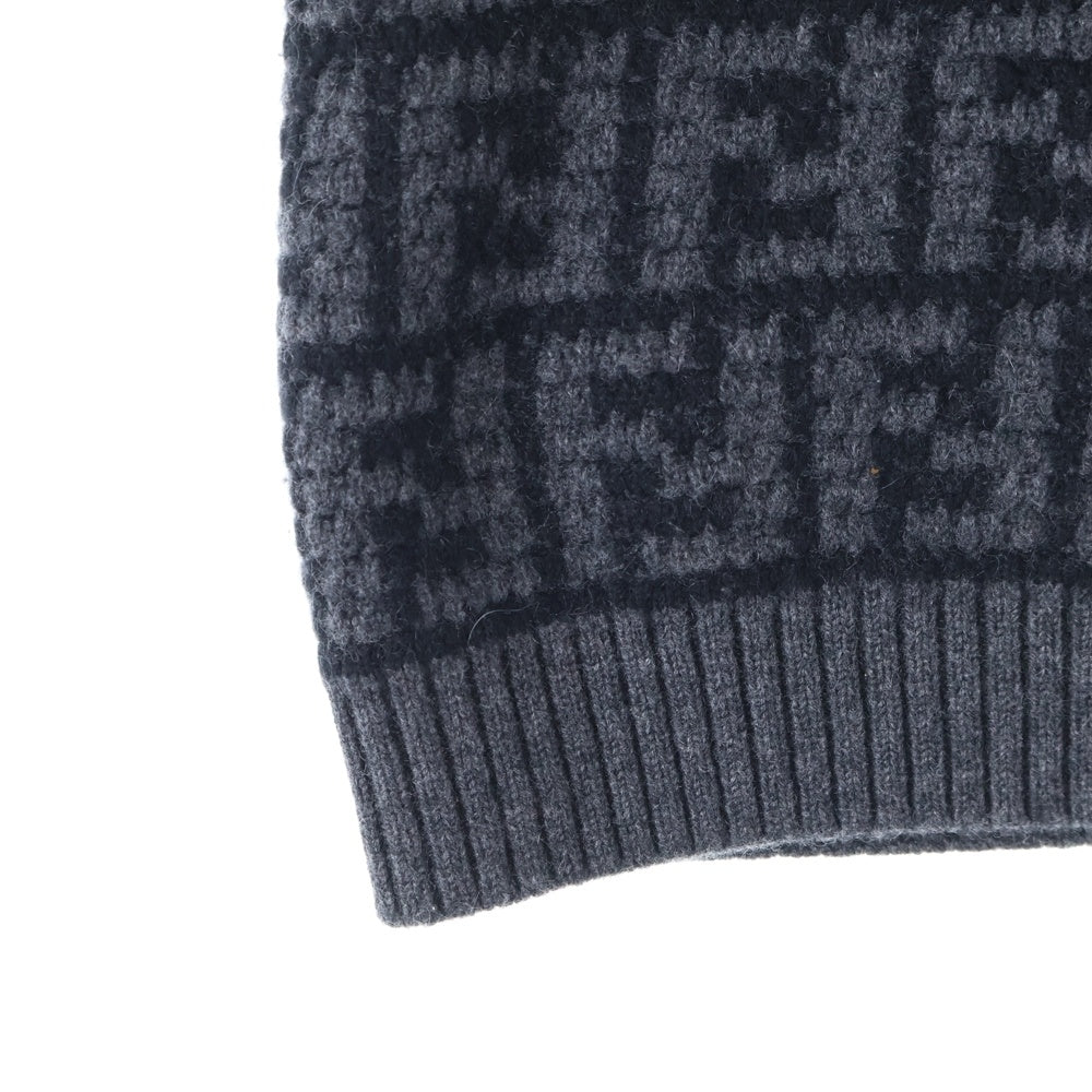 FENDI(フェンディ) ズッカ柄 FFロゴ カシミヤニット タイト ミニ