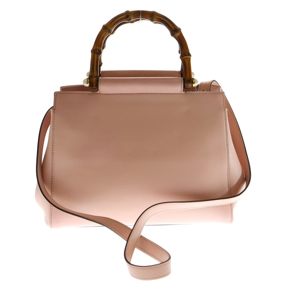 GUCCI(グッチ) バンブー ニムフェア 2way ハンドバッグ ショルダーバッグ ピンク レザー 453767
