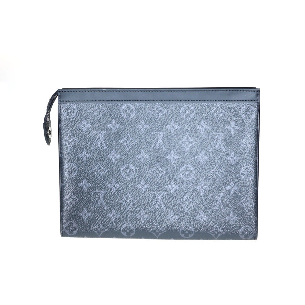 LOUIS VUITTON(ルイヴィトン) ポシェット ヴォワヤージュ モノグラム エクリプス PVC レザー クラッチ セカンドバッグ シルバー金具 ブラック M61692