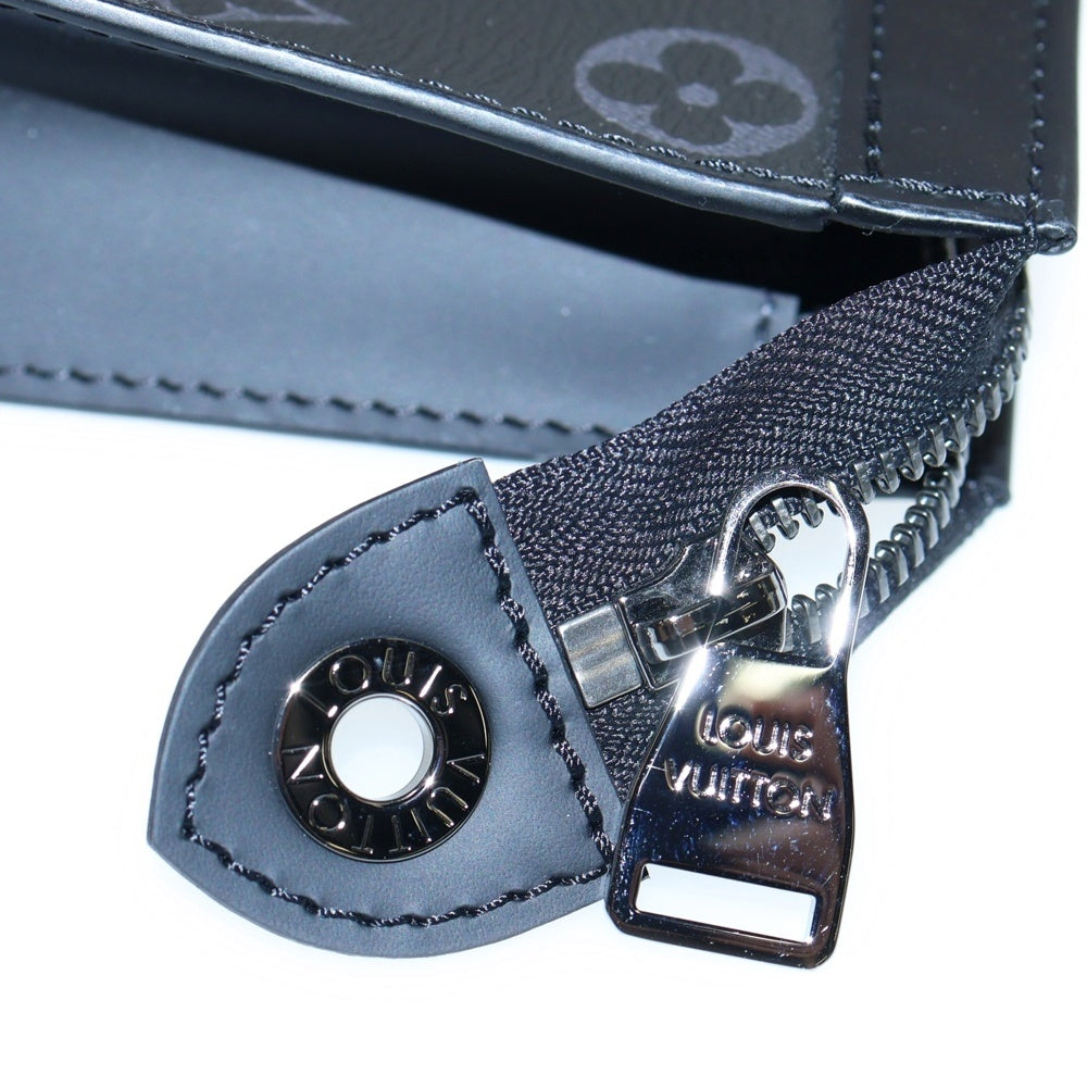 LOUIS VUITTON(ルイヴィトン) ポシェット ヴォワヤージュ モノグラム エクリプス PVC レザー クラッチ セカンドバッグ シルバー金具 ブラック M61692