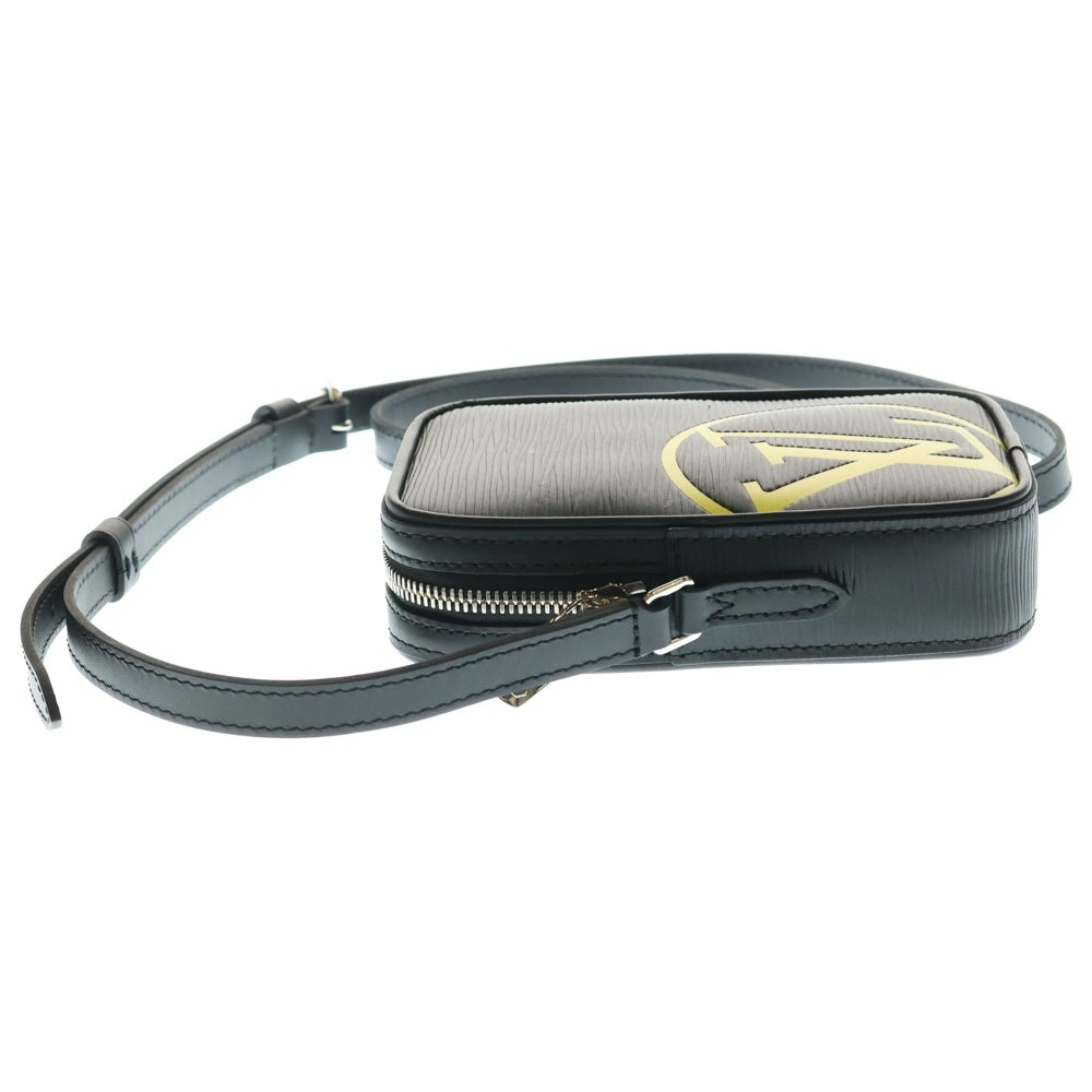 LOUIS VUITTON(ルイヴィトン) エピ ダヌーブPM LVサークル レザーショルダーバッグ ブラック/イエロー M55120