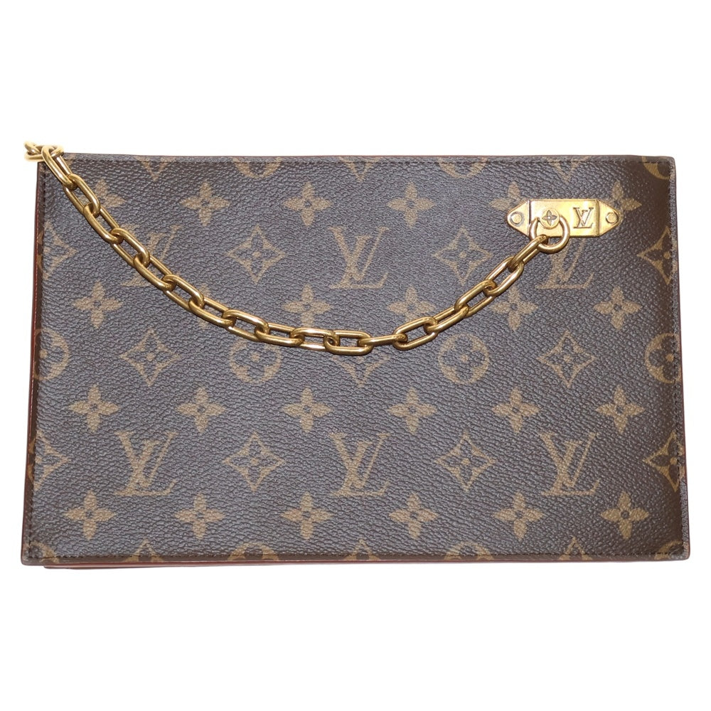 LOUIS VUITTON(ルイヴィトン) モノグラムイディール チェーンクラッチバッグ レザーハンドバッグ ブラウン M55646