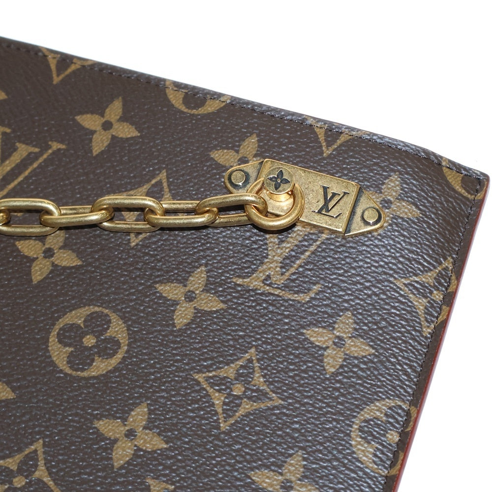 LOUIS VUITTON(ルイヴィトン) モノグラムイディール チェーンクラッチバッグ レザーハンドバッグ ブラウン M55646