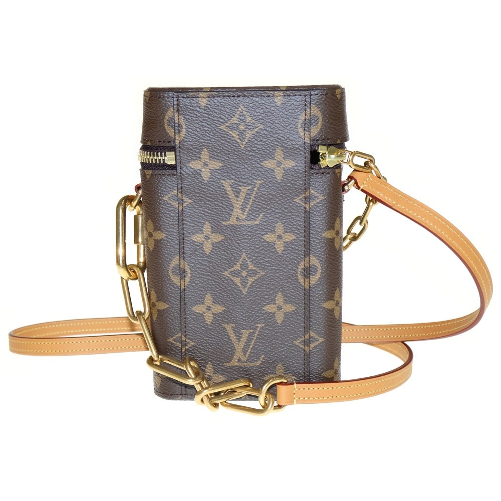 LOUIS VUITTON(ルイヴィトン) モノグラムイディール フォーンボックス チェーンレザーショルダーバッグ ブラウン M44914