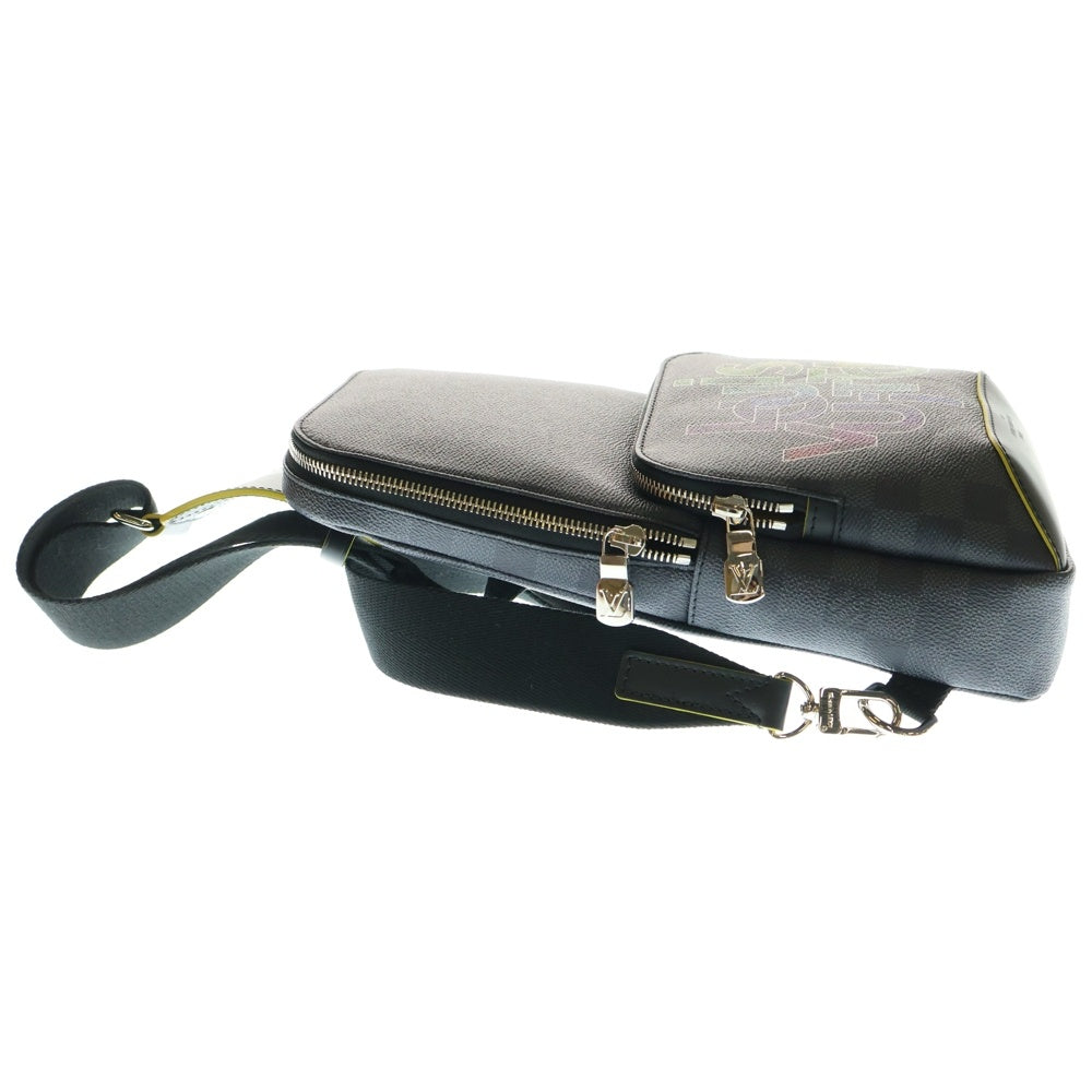 LOUIS VUITTON(ルイヴィトン) ダミエグラフィット アヴェニュースリングバッグ レザーショルダーバッグ ブラック/マルチカラー N40273