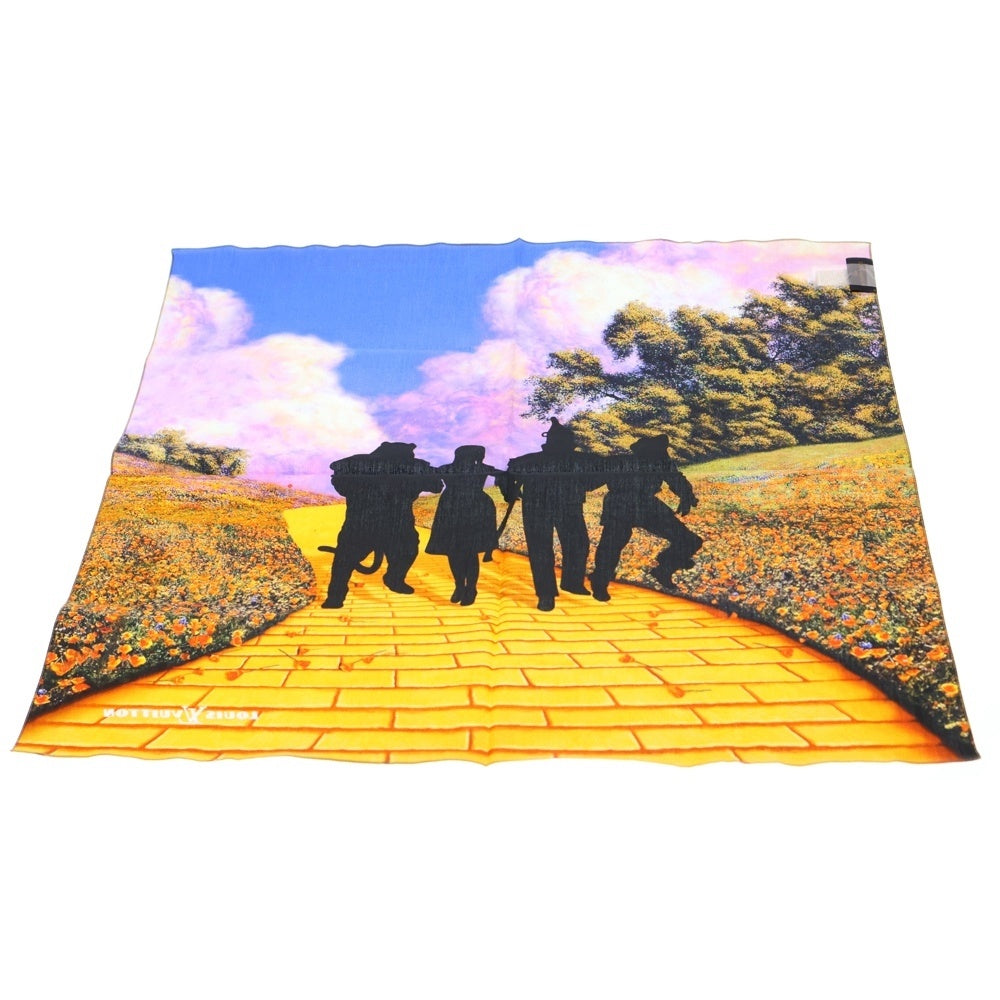 LOUIS VUITTON(ルイヴィトン) オズの魔法使い バンダナ スカーフ 花柄 オレンジ×ブラック MP2323