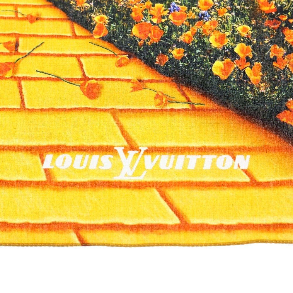 LOUIS VUITTON(ルイヴィトン) オズの魔法使い バンダナ スカーフ 花柄 オレンジ×ブラック MP2323