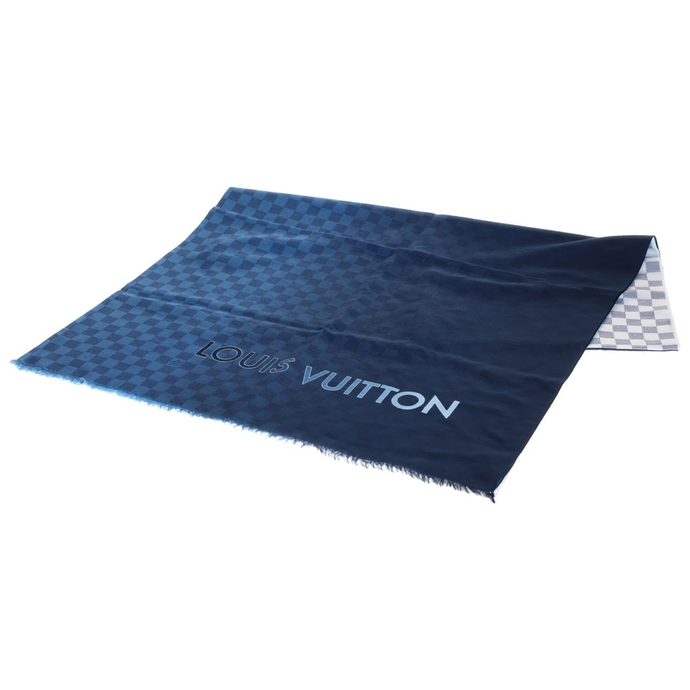 LOUIS VUITTON(ルイヴィトン) エトール ダミエ グラディエント コットン シルク ストール スカーフ ネイビー/ブルー M70765