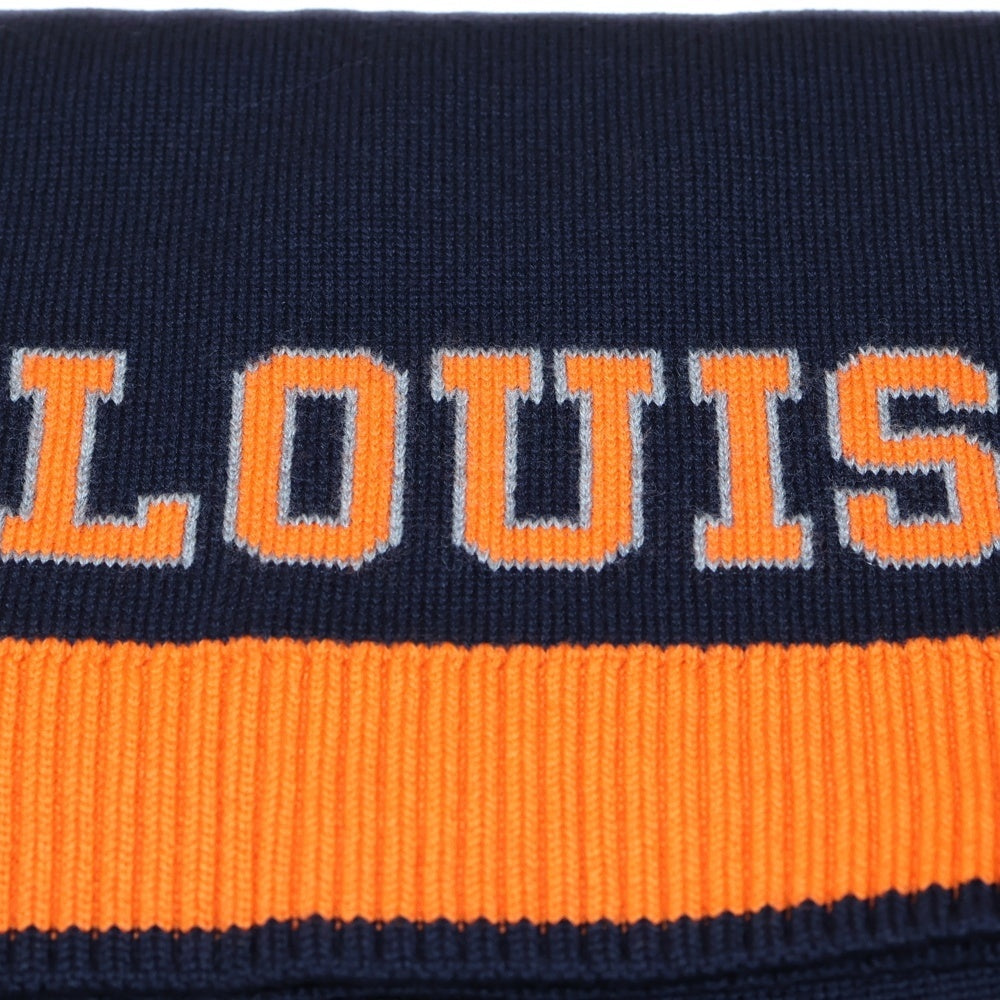 LOUIS VUITTON(ルイヴィトン) エシャルプ ルイ マフラー ロゴ ウール マリンオランジュ マフラー ネイビー/オレンジ M71229