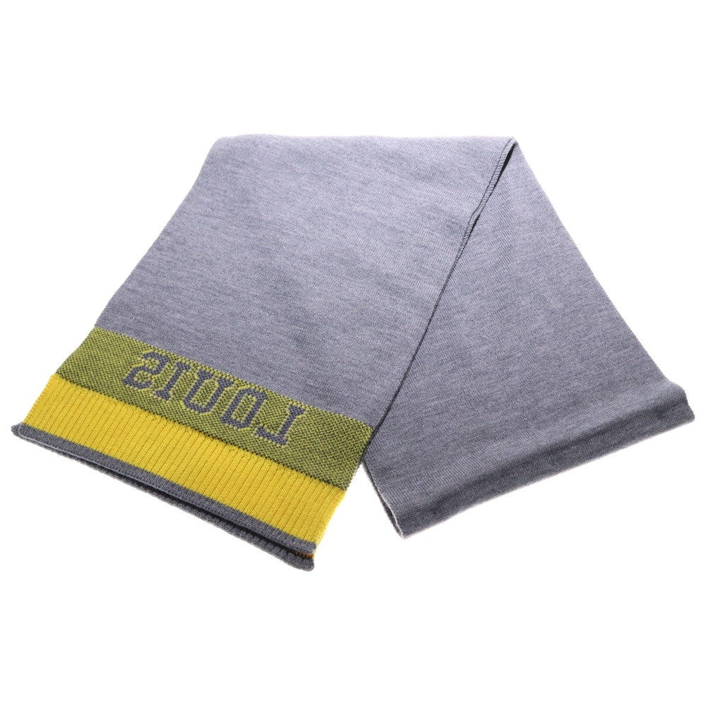 LOUIS VUITTON(ルイヴィトン) エシャルプ ルイ マフラー ストール グレー×イエロー M71230