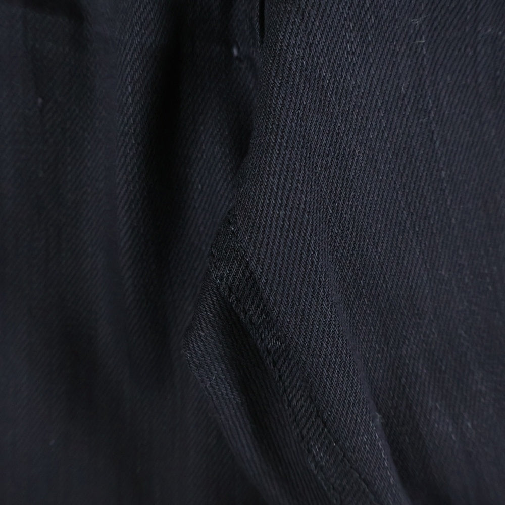 PRADA(プラダ) トライアングルロゴプレート ロゴパッチ付ボタンフライスキニーデニムパンツ ブラック GFP497