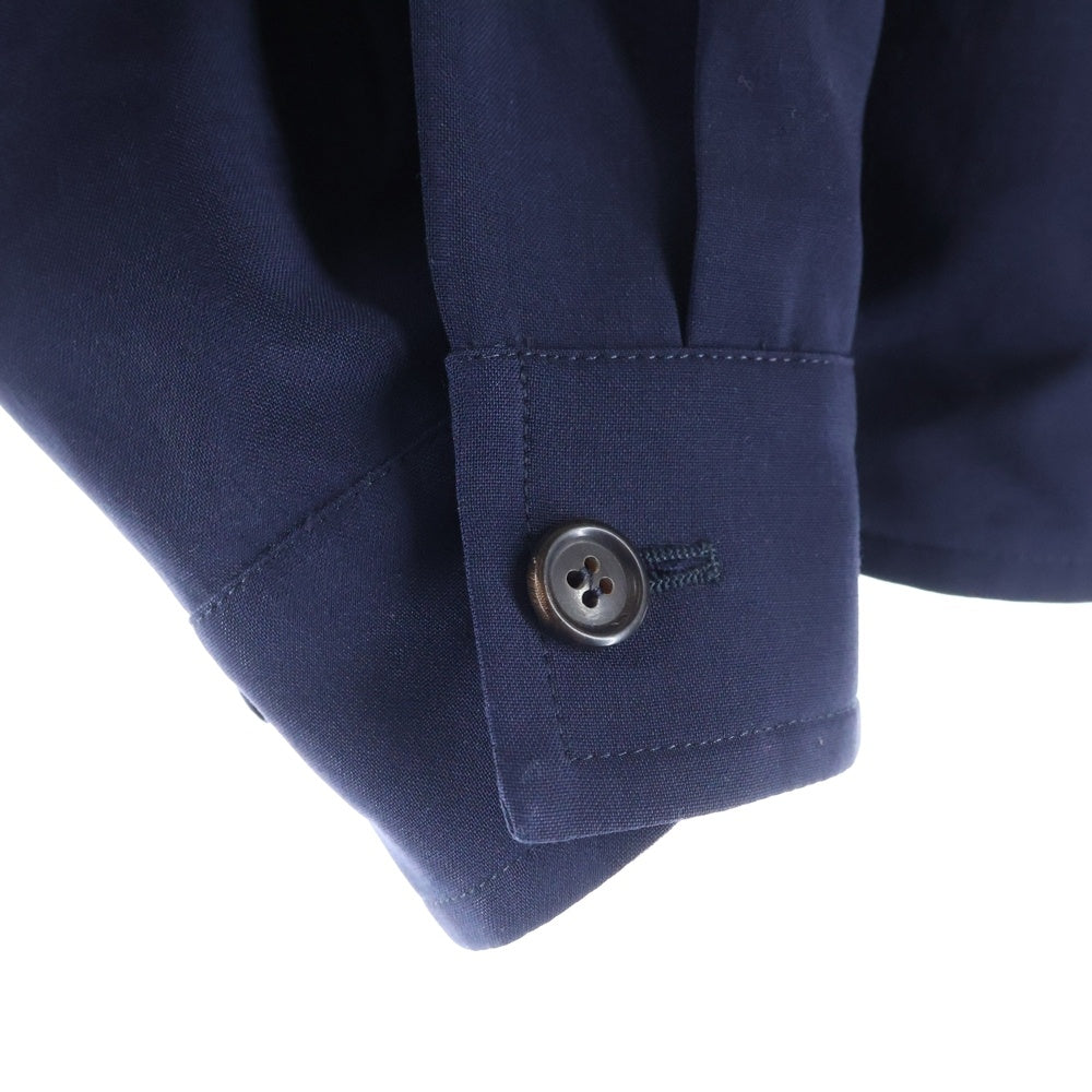 miumiu(ミュウミュウ) ロゴ刺繍 クロップドジップジャケット ブルゾン ネイビー ML852