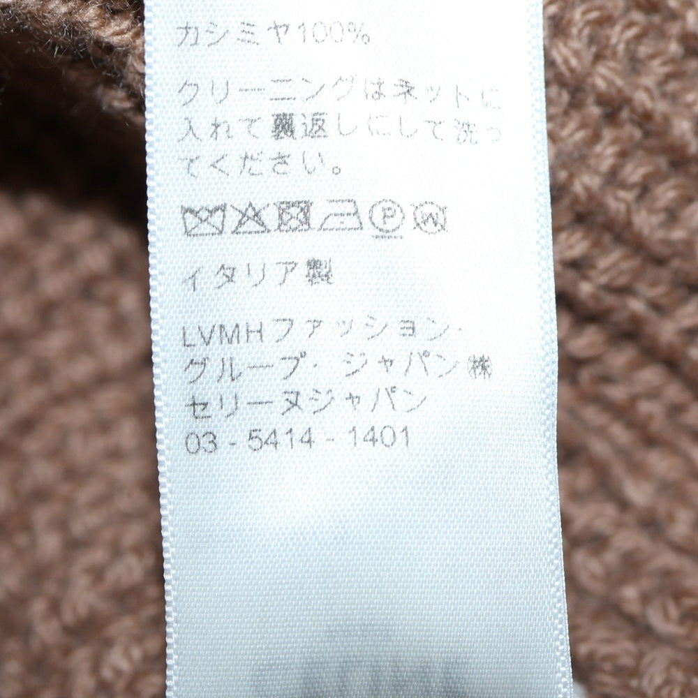 CELINE(セリーヌ) トリオンフ クロシェ ワッペンロゴ カシミヤニット バケットハット ベージュ 2A80T384D