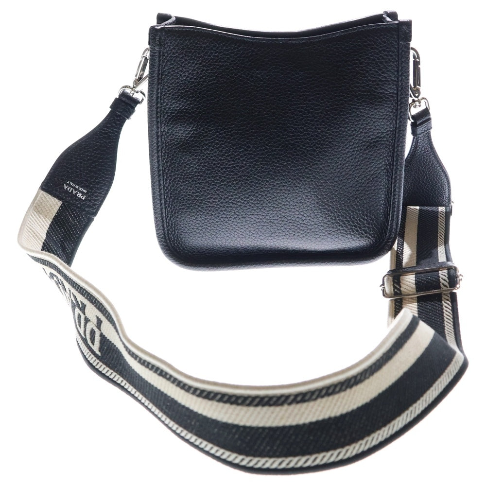 PRADA(プラダ) ヴィッテロダイノソフトレザー ミニ ショルダーバッグ ブラック レザー 1BH191