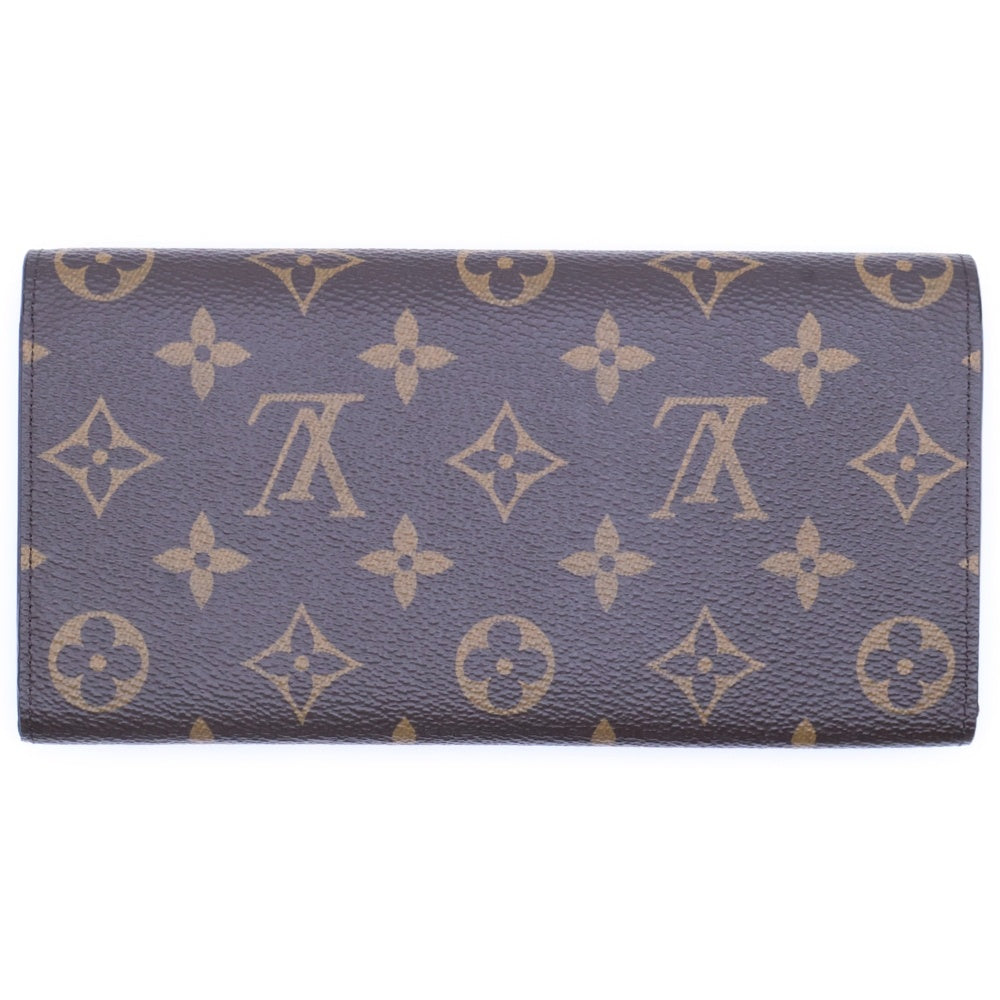 LOUIS VUITTON(ルイヴィトン) ポルトフォイユ エミリー フューシャ モノグラム PVC ロングウォレット 長財布 ゴールド金具 ブラウン M60697