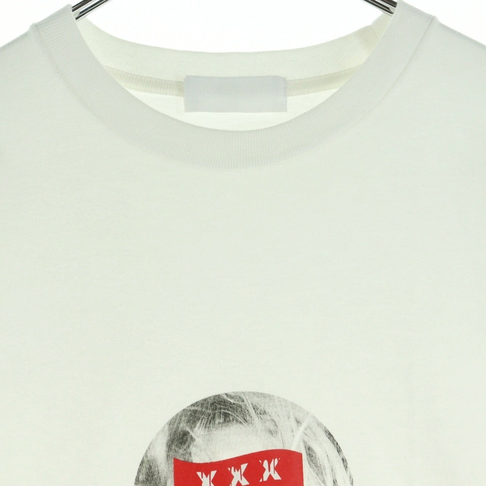 GOD SELECTION XXX(ゴッドセレクショントリプルエックス) GAGA ガガ フォト ロゴプリント クルーネック 半袖 Tシャツ カットソー ホワイト GX-S21-JBST-01