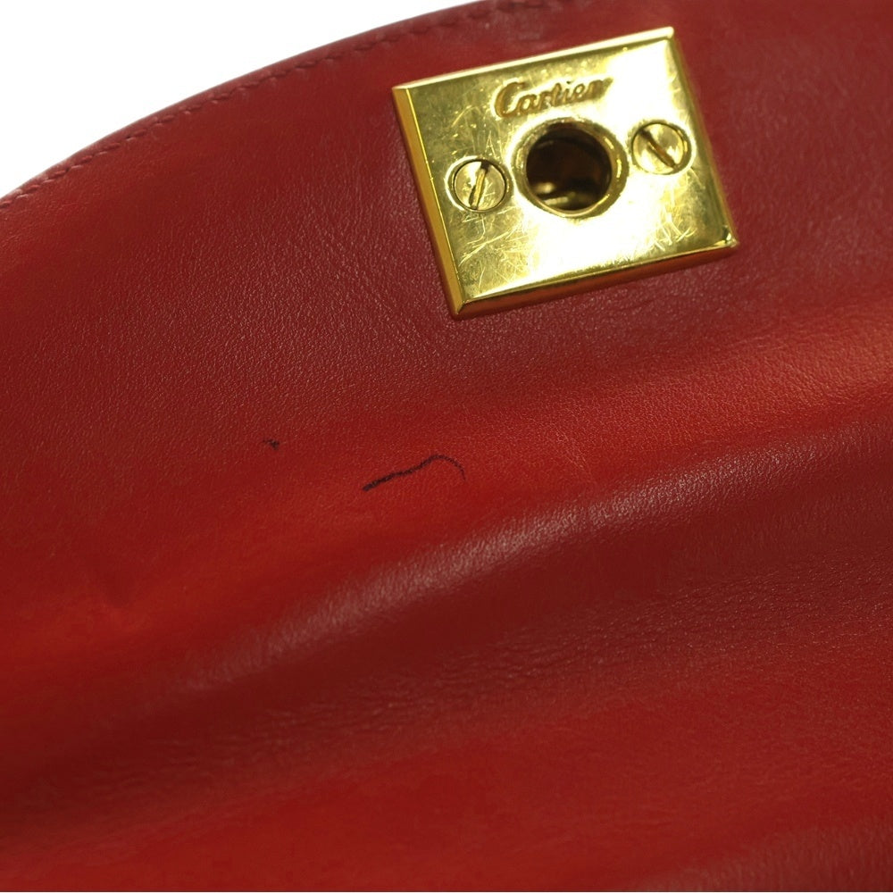 Cartier(カルティエ) パンテール レザー ハンドバッグ ゴールド金具 ブラック L1000121