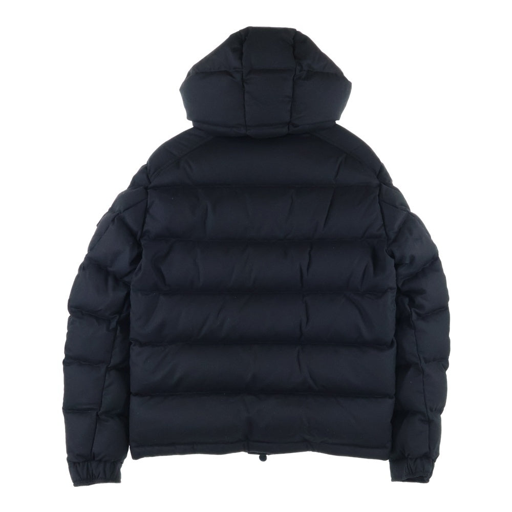 MONCLER(モンクレール) 23AW MONTGENEVRE モンジュネーブル ワッペンロゴ ウール フーデッド ジップアップ ダウンジャケット ブラック I20911A53700 54272