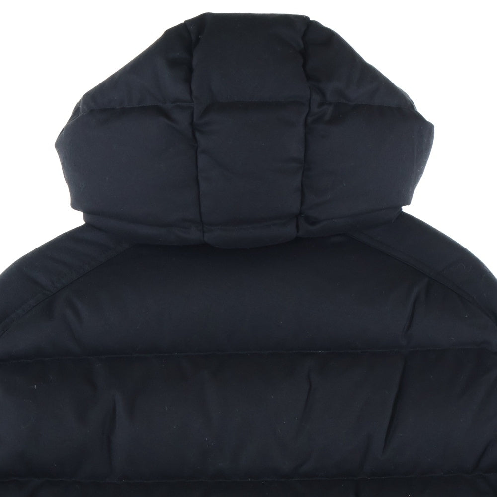 MONCLER(モンクレール) 23AW MONTGENEVRE モンジュネーブル ワッペンロゴ ウール フーデッド ジップアップ ダウンジャケット ブラック I20911A53700 54272