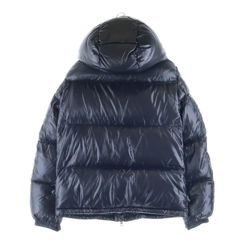 MONCLER(モンクレール) 24AW MONTBELIARD モンベリアル ワッペンロゴ トリコロールライン フーデッド ジップアップ ダウンジャケット ブラック J20911A51X00 68950