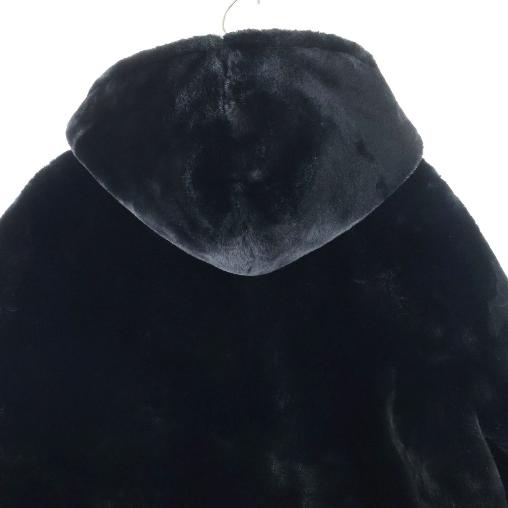 TATRAS(タトラス) BOMOS ボモス エコファー ボア フーデッド ジップアップ ジャケット ブルゾン ブラック MTAT24A4858-L