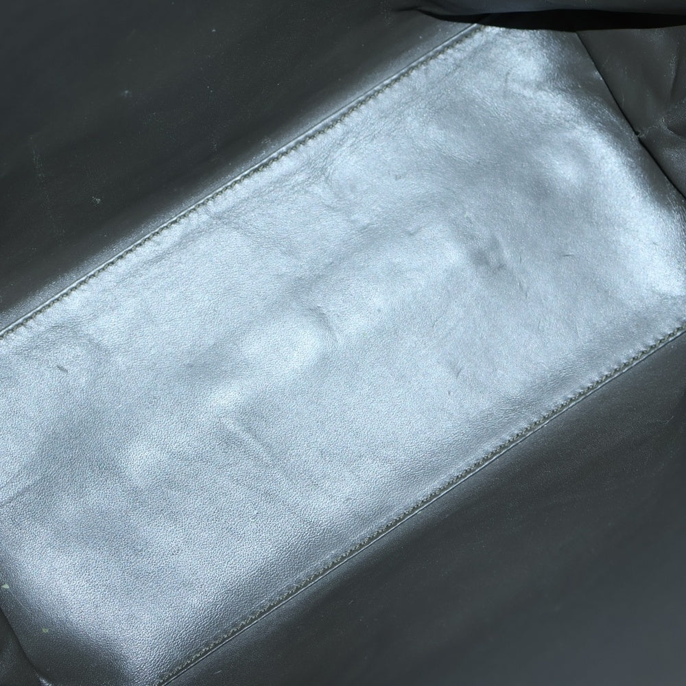 GUCCI(グッチ) ロゴレザー切替ナイロントートバッグ ハンドバッグ ブラウン