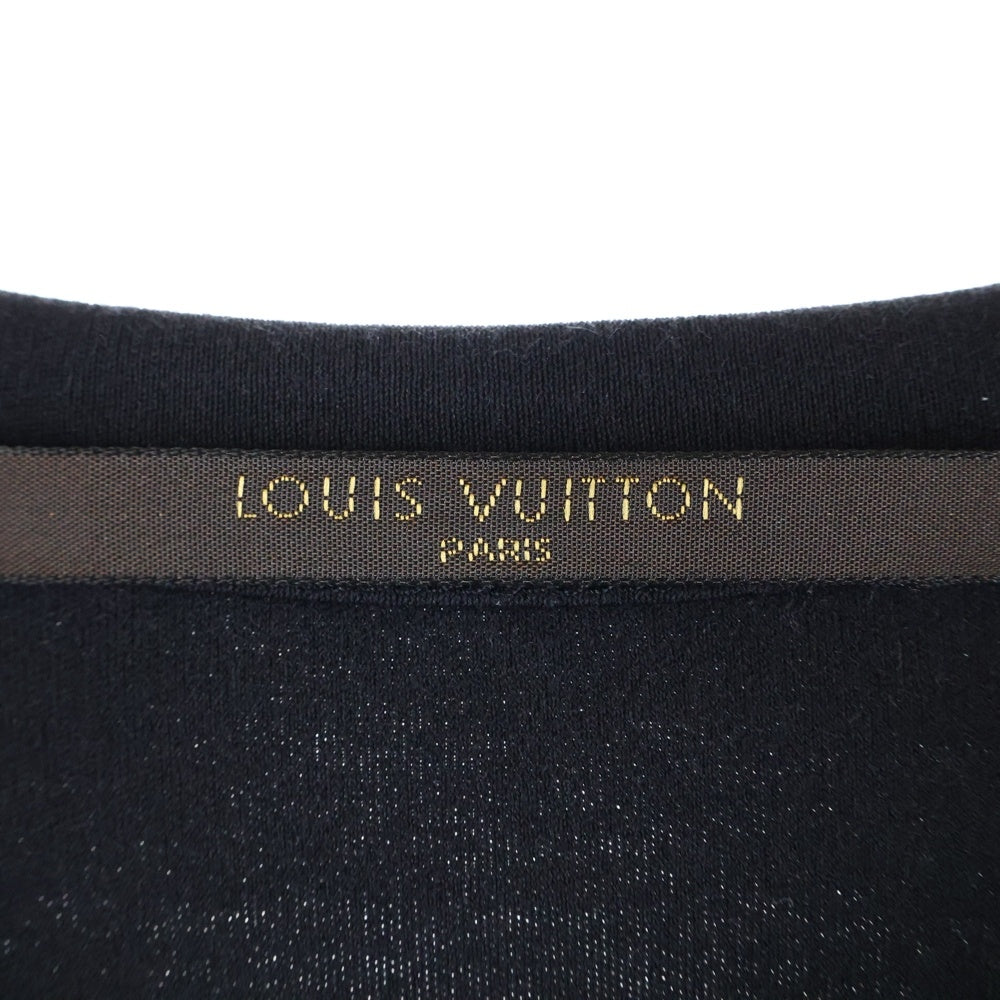LOUIS VUITTON(ルイヴィトン) 09AW ダミエ柄 ラグランスリーブ クルーネック 半袖Tシャツ カットソー ブラック/チャコール RM092D MNJR61JE1