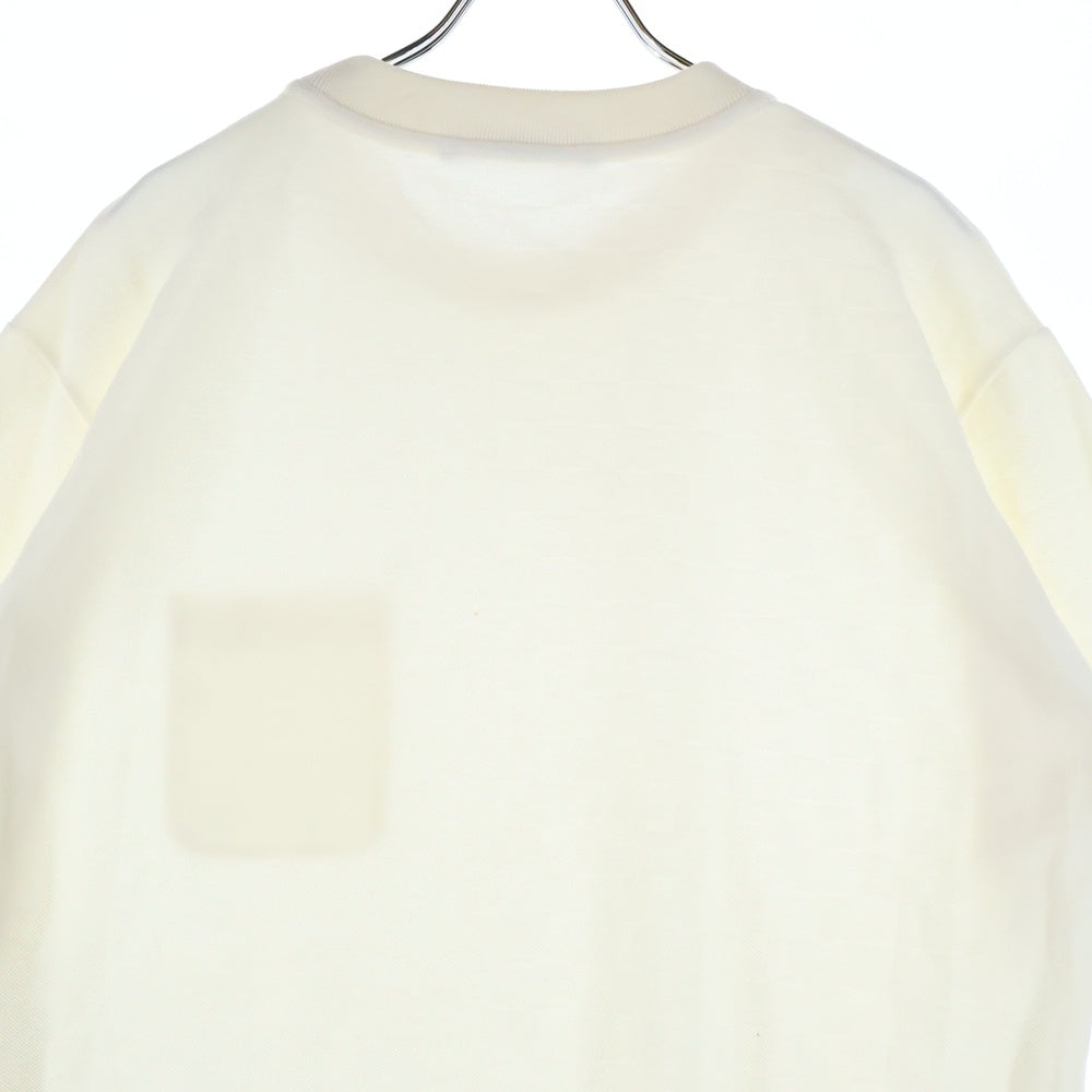 LOUIS VUITTON(ルイヴィトン) 21AW ハーフ ダミエ柄ジャガード クルーネック 半袖Tシャツ カットソー ホワイト RM212Q VHI HJY40W