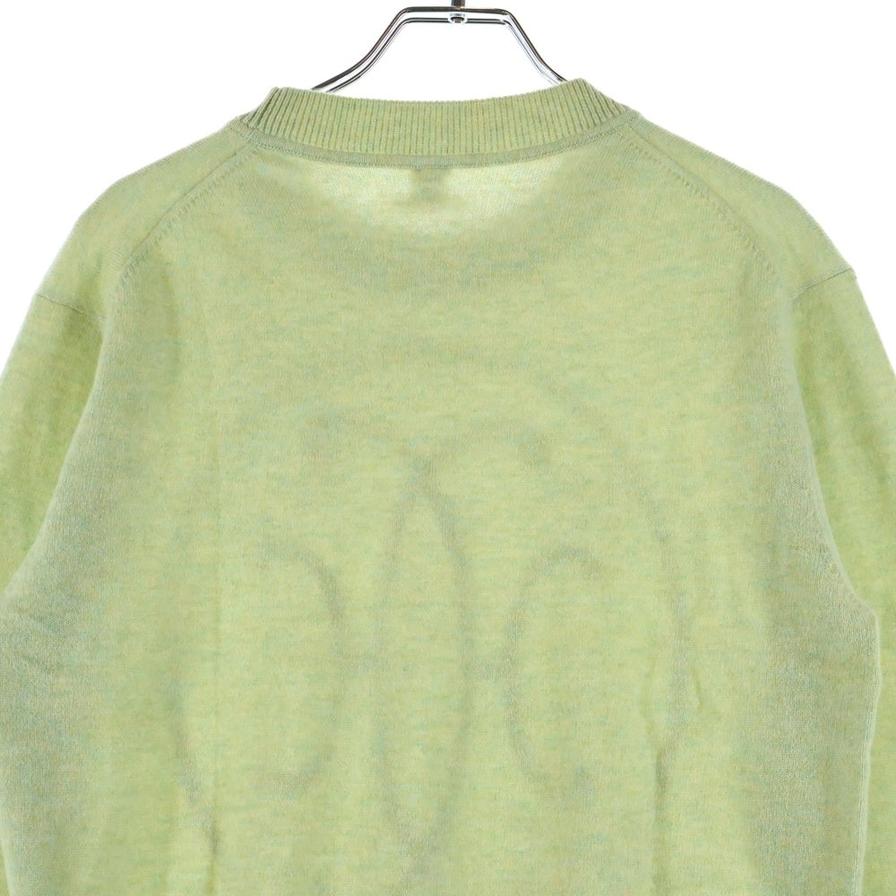 HERMES(エルメス) 25SS Hリフト ロゴ カシミヤ クルーネック プルオーバー 長袖 ニット セーター ライトグリーン レディース 5E2604D1