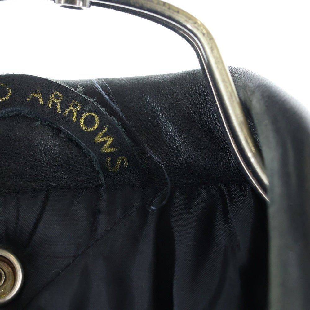 SCHOTT(ショット) UNITED ARROWS 別注 USA製 ワンスター ウォッシュ加工 レザー ダブルライダースジャケット ブラック 7082