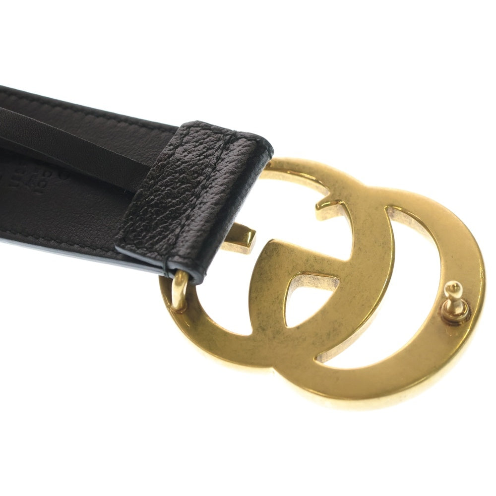 GUCCI(グッチ) GGマーモント レザー ベルト ブラック 406831DJ20T ゴールド金具