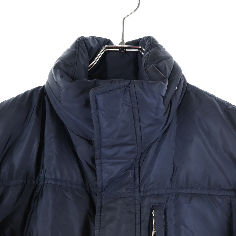 PRADA(プラダ) 18AW トライアングルロゴプレート ナイロン ジップアップ ダウンジャケット ネイビー SGH049