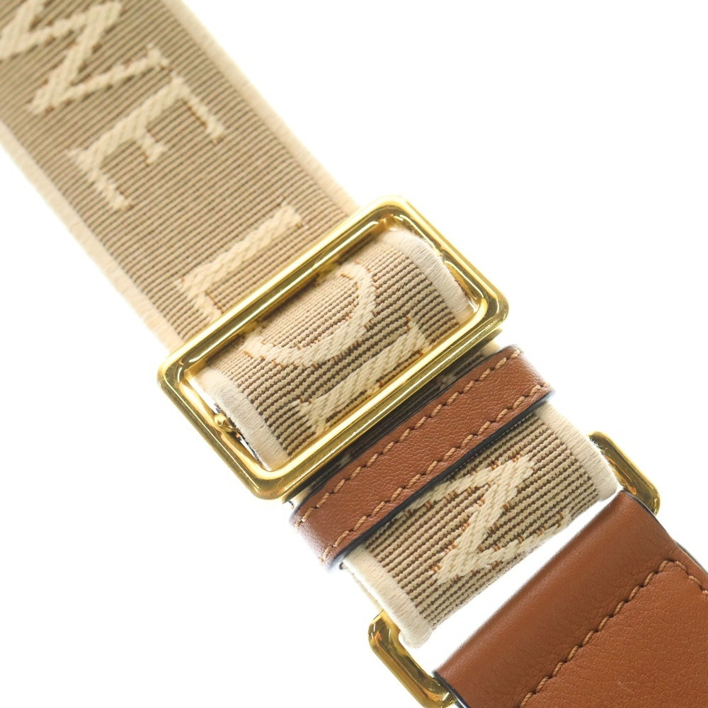 LOEWE(ロエベ) ショルダーストラップ ロゴ ブラウン×ベージュ レザー