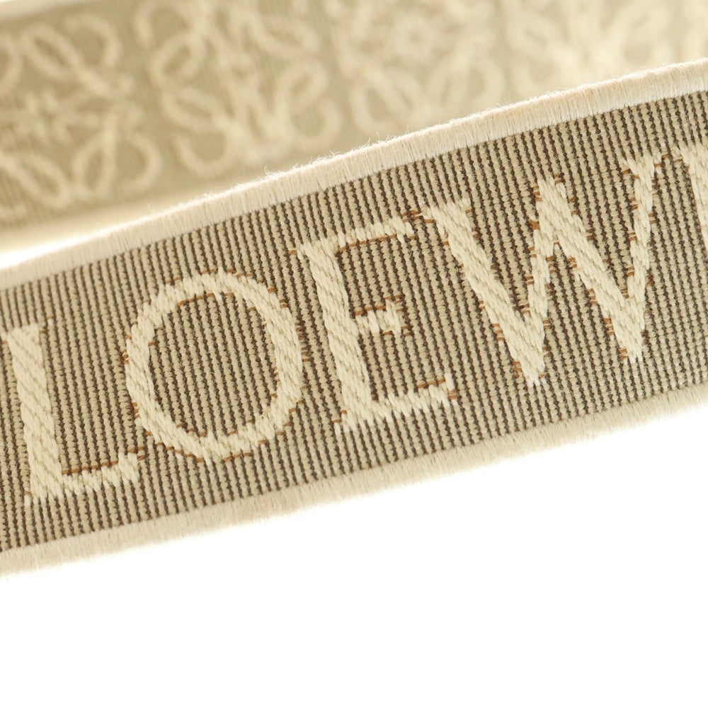 LOEWE(ロエベ) ショルダーストラップ ロゴ ブラウン×ベージュ レザー