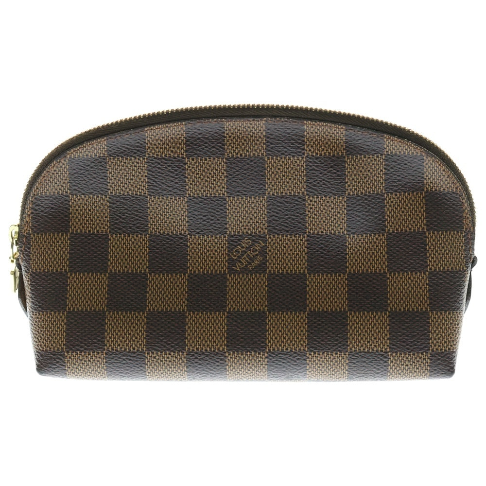 LOUIS VUITTON(ルイヴィトン) ダミエ ポシェット コスメティックPM メイクポーチ ケース セカンドバッグ ブラウン PVC N47516 ゴールド金具