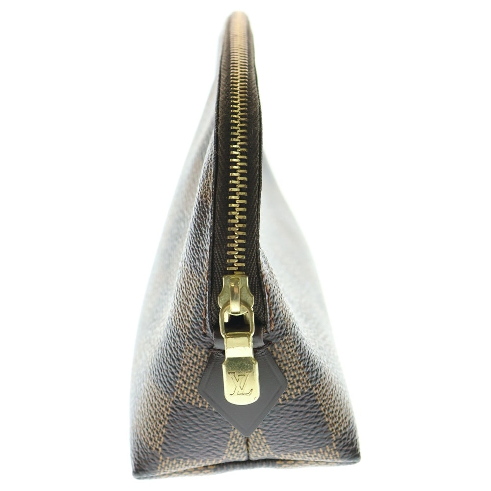 LOUIS VUITTON(ルイヴィトン) ダミエ ポシェット コスメティックPM メイクポーチ ケース セカンドバッグ ブラウン PVC N47516 ゴールド金具