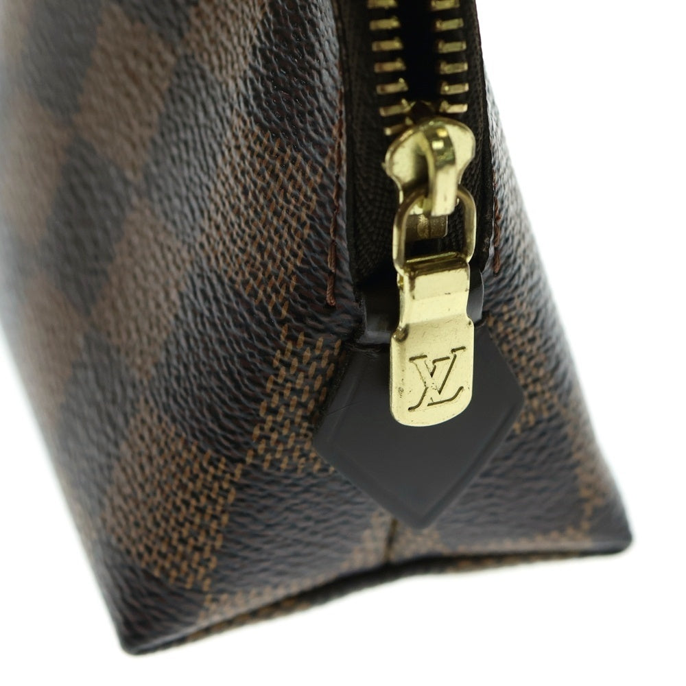 LOUIS VUITTON(ルイヴィトン) ダミエ ポシェット コスメティックPM メイクポーチ ケース セカンドバッグ ブラウン PVC N47516 ゴールド金具