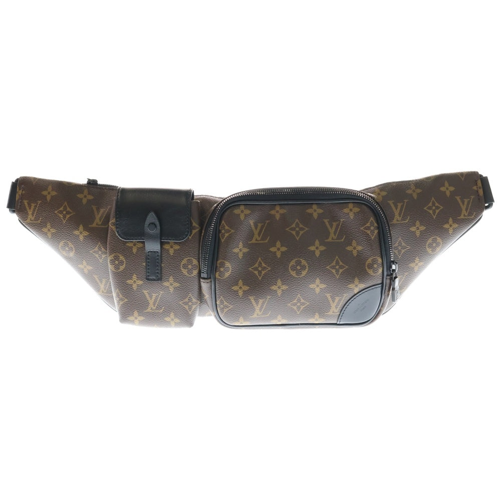 LOUIS VUITTON(ルイヴィトン) クリストファー モノグラム PVC レザー バム ウエスト ボディ ショルダーバッグ ブラック金具 ブラウン/ブラック M45337