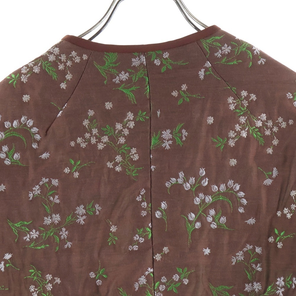 Mame Kurogouchi(マメ クロゴウチ) 20AW フラワージャガードジャケット ブラウン MM20FW-JK036