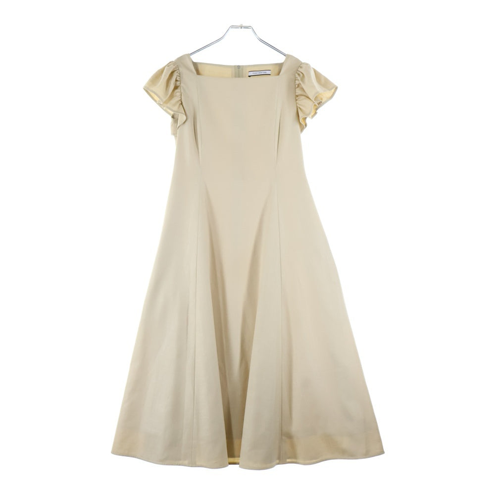 FOXEY(フォクシー) ギリシア ドレス ギャザースリーブ スクエアネック ミディアム フレア ワンピース ベージュ レディース 42737-NS000615T