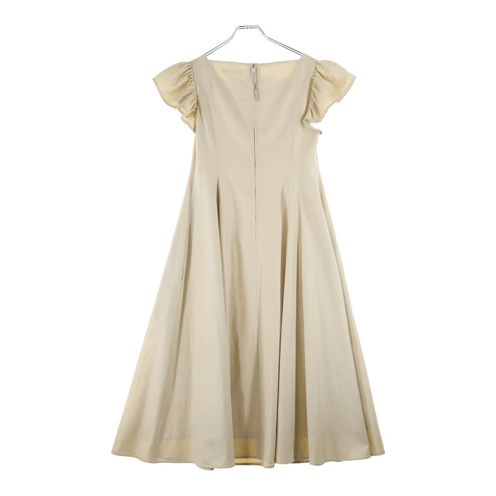 FOXEY(フォクシー) ギリシア ドレス ギャザースリーブ スクエアネック ミディアム フレア ワンピース ベージュ レディース 42737-NS000615T