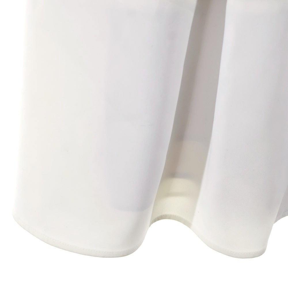 FOXEY(フォクシー) ジップアップ バイカラー ノースリーブ ミディアム フレア ワンピース ベージュ/ホワイト レディース 41976-NA00F619PR